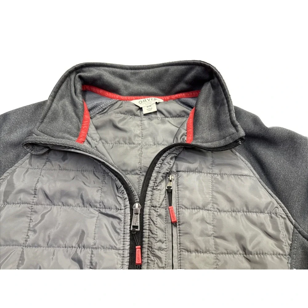 Orvis Quilted Lightweight Jacket Mens Size M Gray 3h